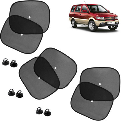 Pious Side Window Sun Shade For Chevrolet Tavera(Black)