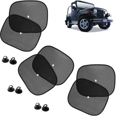 DvineAutoFashionZ Side Window Sun Shade For Mahindra Thar(Black)