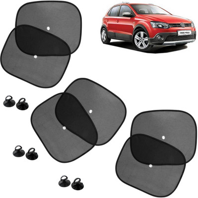 Pious Side Window Sun Shade For Volkswagen Polo Cross(Black)