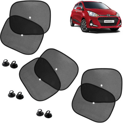 DvineAutoFashionZ Side Window Sun Shade For Hyundai Grand i10(Black)