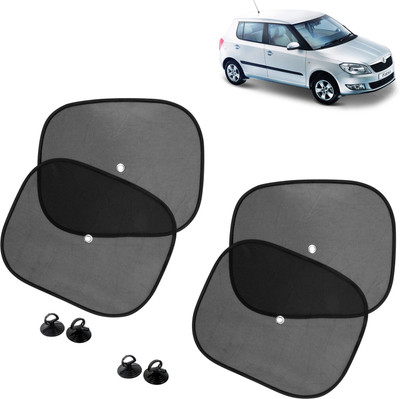 DvineAutoFashionZ Side Window Sun Shade For Skoda Fabia(Black)