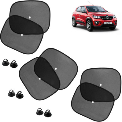 Pious Side Window Sun Shade For Renault Kwid(Black)
