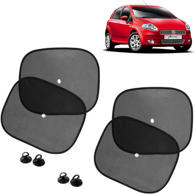 DvineAutoFashionZ Side Window Sun Shade For Fiat Punto(Black)