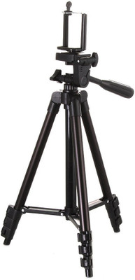LIFEMUSIC tripod for camera Mobile Tripod With Mobile Clip Holder Bracket Tripod(Black, Supports Up to 1500 g)