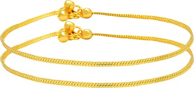 MissMister Pure Gold coating Snake chain design, SIMPLE SOBER, Light weight Anklet Traditional ethnic   Brass Anklet