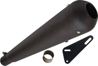WORDZ Megaphone Glasswool Black Exhaust silencer Royal Enfield Super Thunderbird Full Exhaust System