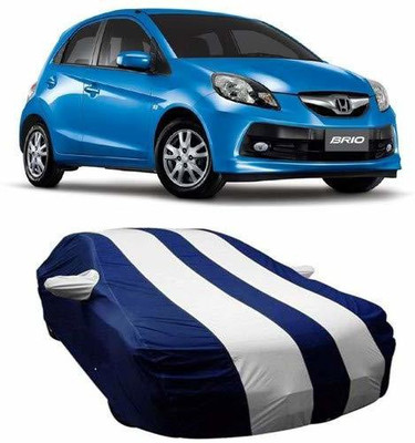 HOLME'S Car Cover For Honda Brio (With Mirror Pockets)(White)