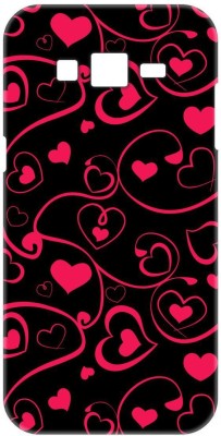 Smutty Back Cover for Samsung Galaxy J7, J700F - Pink Heart Print(Multicolor, Hard Case, Pack of: 1)