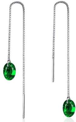 YELLOW CHIMES Stylish Party Wear Designer Range Crystal Dangling Sui Dhaga Threader Earring Crystal Metal Ear Thread
