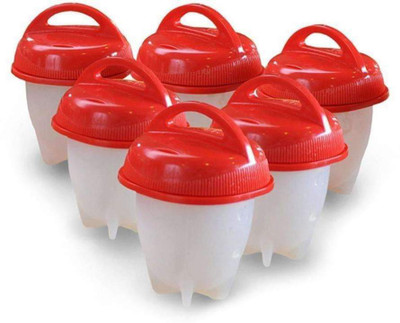 

elegantshopping Silicone Egg Poachers Silicone Egg Pods Egg Poacher Egg Cooker(6 Eggs)