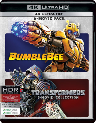 

Bumblebee + Transformers 5-Movies Collection: Transformers + Revenge of the Fallen + Dark of the Moon + Age of Extinction + The Last Knight (4K UHD) (6-Disc Box Set)(4K(UHD) Blu-ray English)