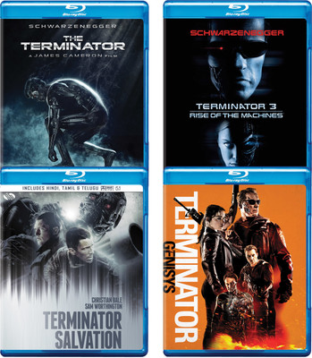 

The Terminator, Terminator 3: Rise of the Machines, Terminator: Salvation & Terminator: Genisys(Blu-ray English)