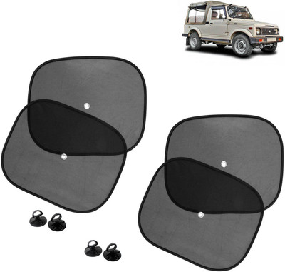 DvineAutoFashionZ Side Window Sun Shade For Maruti Suzuki Gypsy King(Black)