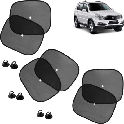 DvineAutoFashionZ Side Window Sun Shade For Mahindra Rexton(Black)