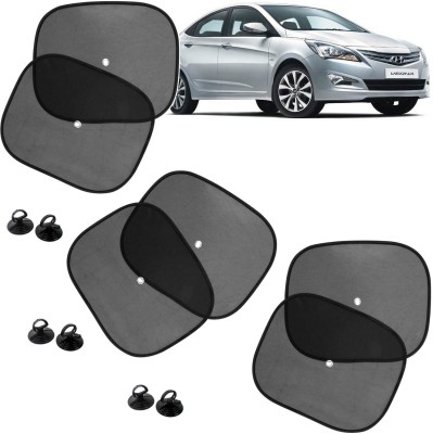 DvineAutoFashionZ Side Window Sun Shade For Hyundai Fluidic Verna(Black)