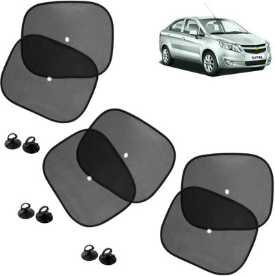 Pious Side Window Sun Shade For Chevrolet Sail(Black)