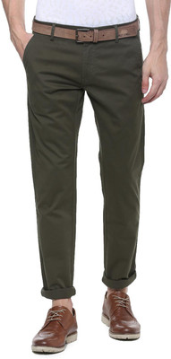 allen-solly-slim-fit-men-green-trousers