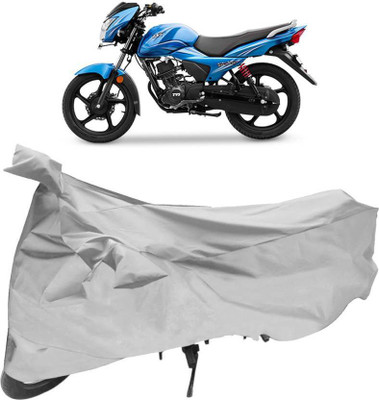 ANLOPE Two Wheeler Cover for TVS(Victor GLX, Silver)
