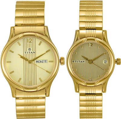 Titan NP15802490YM05 Karishma Bandhan Analog Watch  - For Couple