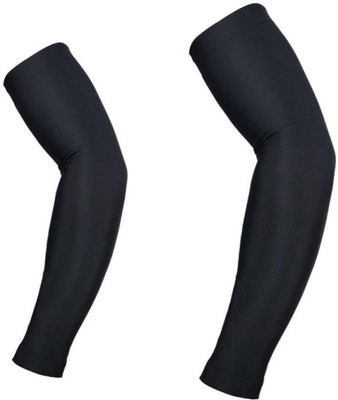 Apastra Cotton Arm Sleeve For Men & Women(Free, Black)