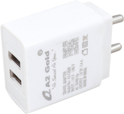 A2 Gold 2.4 A Wall Charger for Mobile with Detachable Cable(White)