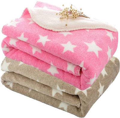 BRANDONN Polka Single AC Blanket for  AC Room(Fur, Multicolor)