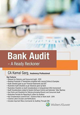 CCH Bank Audit A Ready Reckoner By CA Kamal Garg Edition April 2019(English, Paperback, Kamal Garg)
