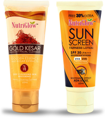NutriGlow Gold Kesar Face Wash with Sunscreen SPF 30 /Fairness and Sun Protection combo(1 Items in the set)