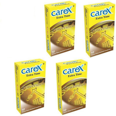CAREX POWERSHOT Condom(Set of 4, 40 Sheets)