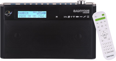 

PAGARIA SANYONI FM Recorder Bluetooth Speaker with Built in FM/Online/Mic Recording, 16 GB Built in Memory, USB, AUX, Micro SD, 10 Watts Output, Model: Commander FM Radio(Black)