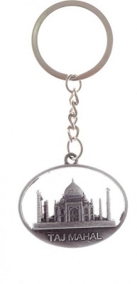 TANISHKA CREATIONS Double Sided Metal TajMahal - KeyRing Key Chain