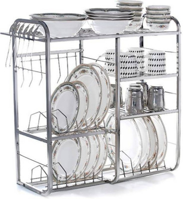 VeilSide 24*24 inch 5 Layer Stainless Steel wall mount Utensils kitchen rack ( Steel ) Utensil Kitchen Rack(Steel)