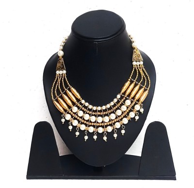 creative group RED,GREEN & GOLD TRENDY NECKLACE Beads Gold-plated Plated Dori, Plastic Necklace