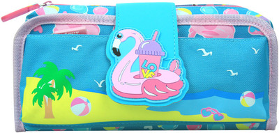 smily kiddos 1 swan Art Polyester Pencil Box(Set of 1, Light Blue)