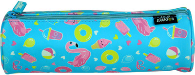 smily kiddos 1 Swan print Art Polyester Pencil Box(Set of 1, Light Blue)