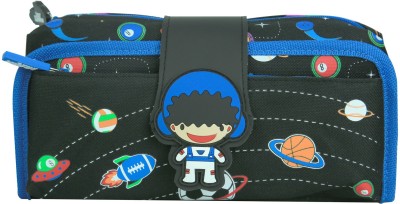 smily kiddos 1 Stars Art Polyester Pencil Box(Set of 1, Black)