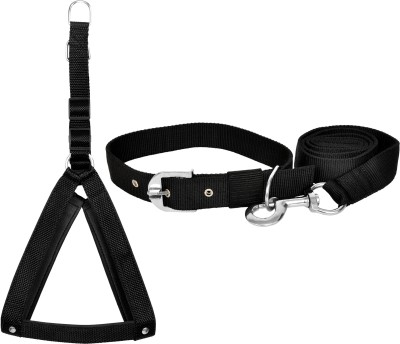 Manal Enterprises Dog Harness & Leash(Large, Black)