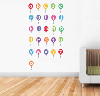 Asmi Collections 140 cm Alphabets for Kids Room Removable Sticker(Pack of 1)