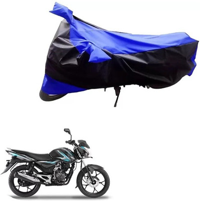 ELECTRIBLES Two Wheeler Cover for Bajaj(Discover 125 DTS-i, Black, Blue)