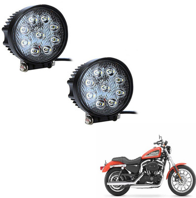 MOCKHE VLB-NS-ROU9LD2P-248 Headlight Motorbike LED for Harley Davidson (12 V, 27 W)(XL 883, Pack of 2)