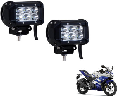 MOCKHE VLB-NS-RCT6LD2P-253 Headlight Motorbike LED for Yamaha (12 V, 18 W)(Universal For Bike, Pack of 2)