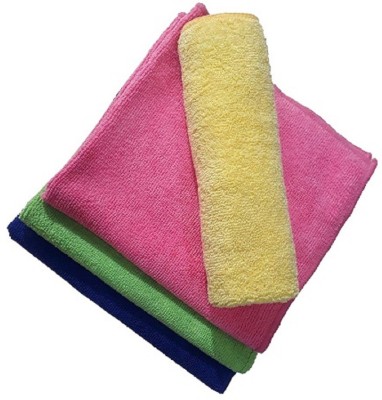 shree shaym Microfiber Vehicle Washing  Cloth(Pack Of 4, 280 GSM)