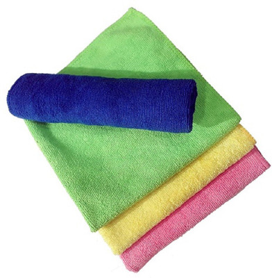 Sheenuu Microfiber Cleaning Cloth Towel 40x40cms 250GSM Multicolor Cloth Napkins Multicolor Cloth Napkins(4 Sheets)