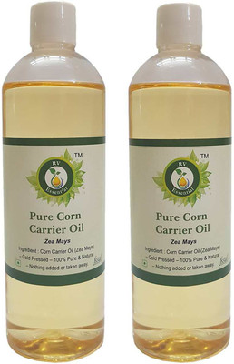 

R V Essential Pure Corn Carrier Oil (100ml+100ml) Pack of Two- Zea Mays (100% Pure and Natural Cold Pressed)(200 ml)