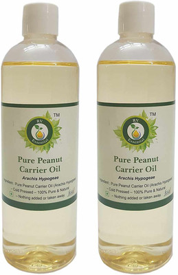 

R V Essential Pure Peanut Carrier Oil (100ml+100ml) Pack of Two- Arachis Hypogeae (100% Natural Cold Pressed)(200 ml)