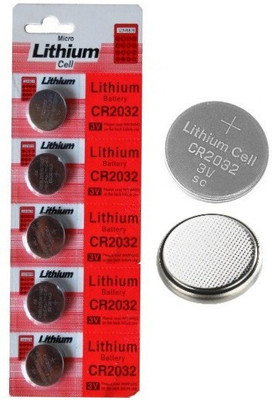 Divinext 100pc Micro Lithium Cell CR2032 Coin  3v Non Rechargeable  Lithium Manganese Button Cell  CR2032 Computer Motherboard CMOS  Cell PACK of 100  Battery(Pack of 100)