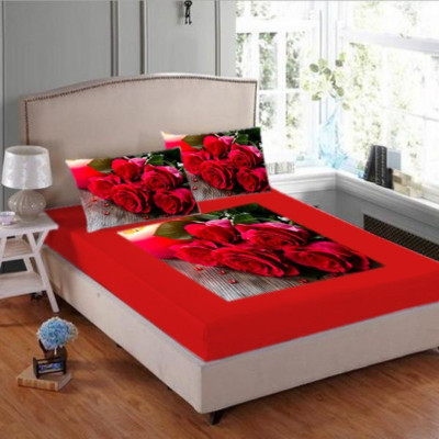 RADHA KRISHNA HANDLOOM 220 TC Velvet Double King, Double 3D Printed Bedsheet(Pack of 1, Red) RADHA KRISHNA HANDLOOM 220 TC Velvet Double King, Double 3D Printed Bedsheet(Pack of 1, Red)