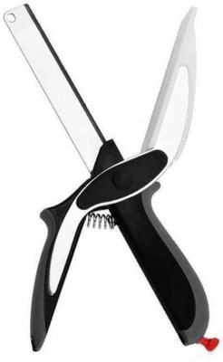 KITCHEN INDIA Stainless Steel 2in1 Food Chopper Multi Function Clever Cutter with Spring Action and Locking Hinge Vegetable & Fruit Slicer(1)