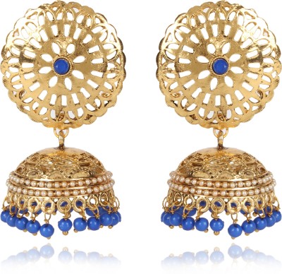 Shining Diva Gold Plated Latest Stylish Party Wear Pearl Jhumka Jhumki Traditional Earrings Pearl Alloy Jhumki Earring