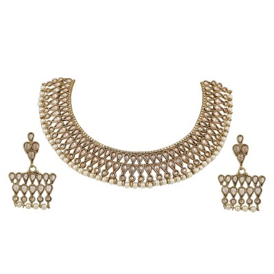 piah fashion Brass Gold-plated Copper Jewellery Set(Pack of 1)